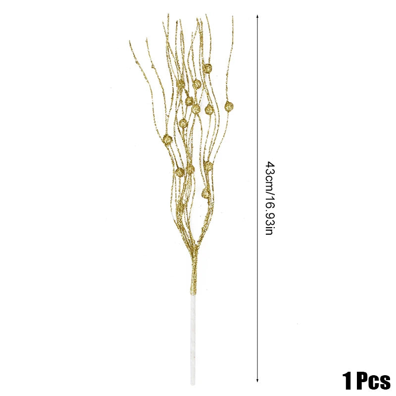 Christmas Glitter Berry Stem Branches – Xmas Tree & Vase Decor Christmas Tree Ornament Babs