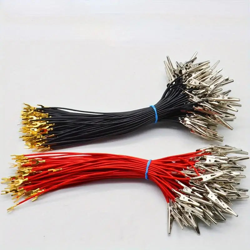 10Pcs U-Shaped Battery Bulb Holder Crocodile Clip Wire Connectors Lab Wire Connectors Babs