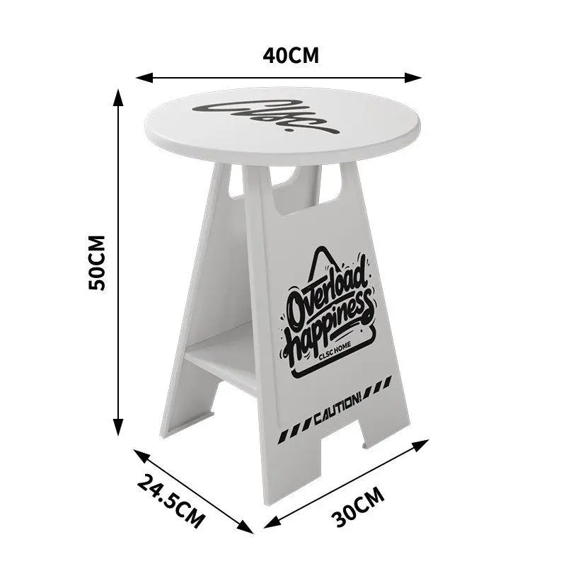 Modern Round Metal Side Table – Minimalist Bedroom & Living Room Round Side Table Babs White