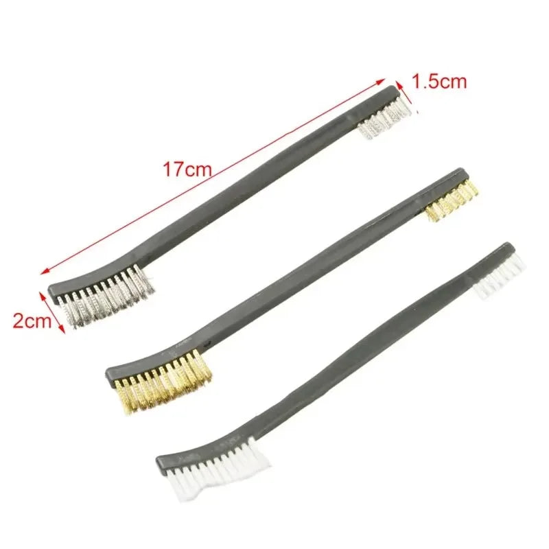 Car Detailing Brush Set – 3 Wire Brushes & 4 Nylon Picks Car Detailing Brush Set Babs 3Pcs