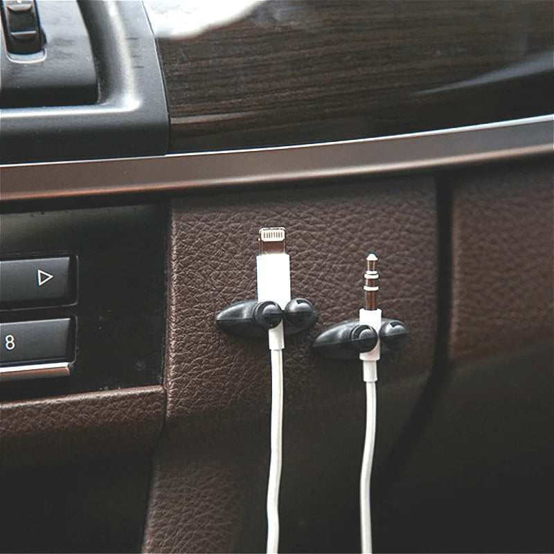 8pcs Pastel Cable Clips Car Dashboard Ornament Set for Girls Decorative Cable Clips Babs