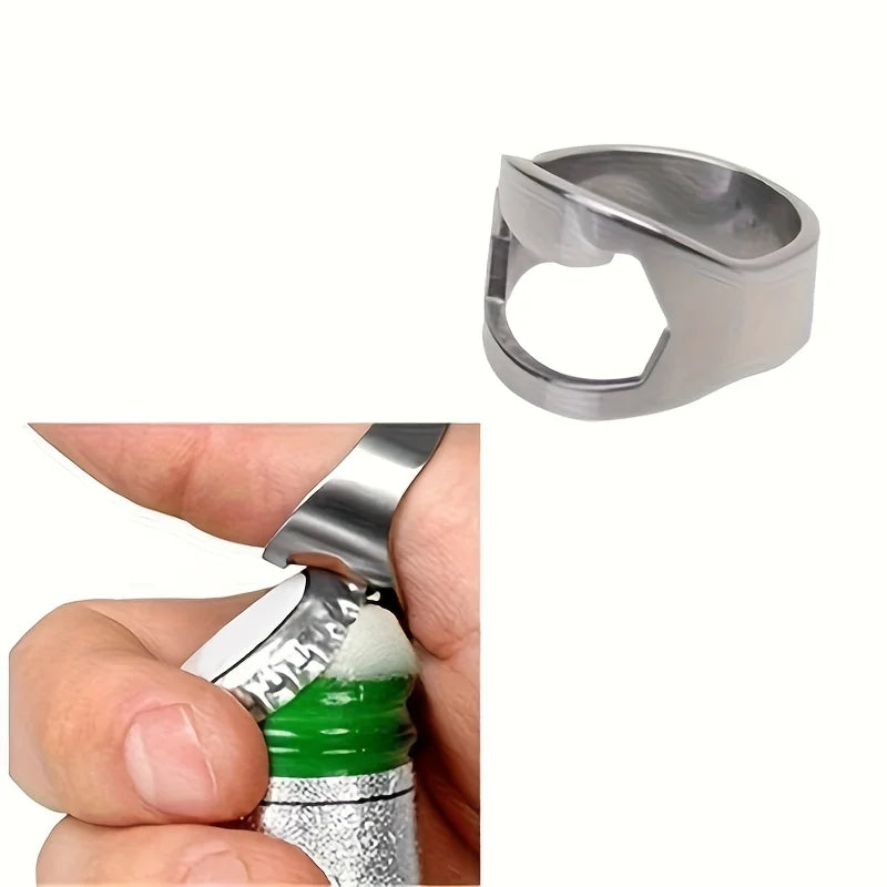 2-Pack Stainless Steel Finger Bottle Opener Set Bottle Opener Set Babs