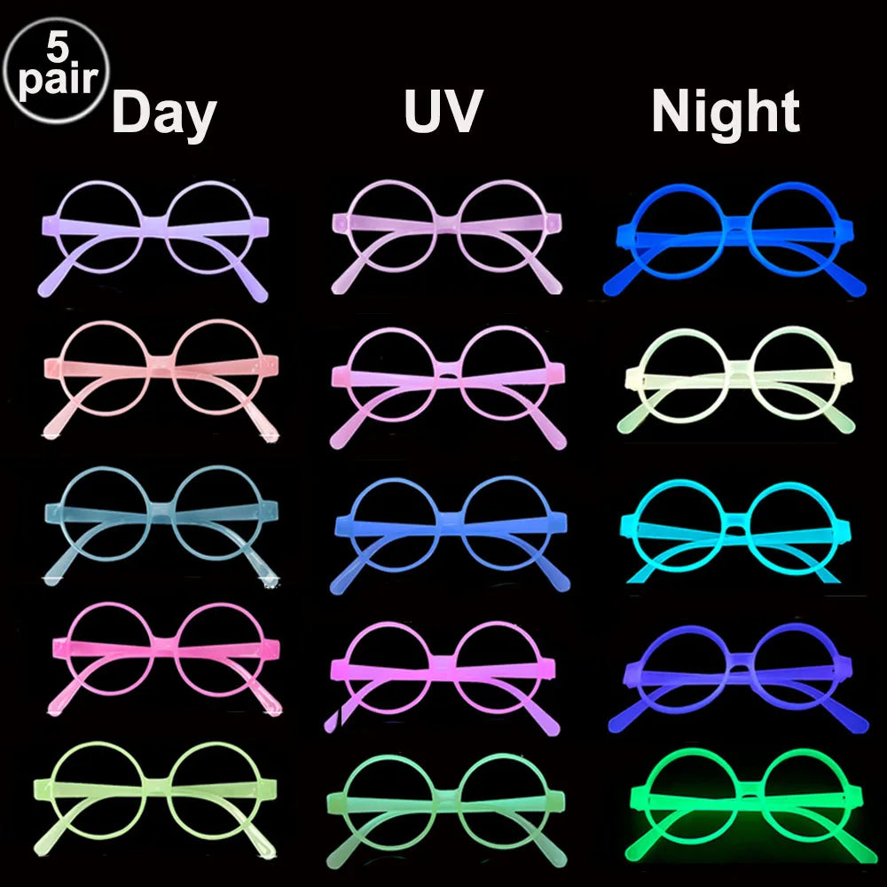Glow in the Dark UV Neon Party Glasses – 5 to 50 Packs Neon Party Glasses Babs B 40 Packs