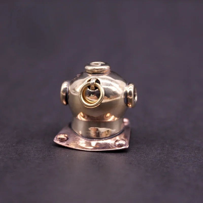 Brass Submarine Diving Helmet Paracord Knife Bead EDC Buckle Paracord Knife Bead Babs