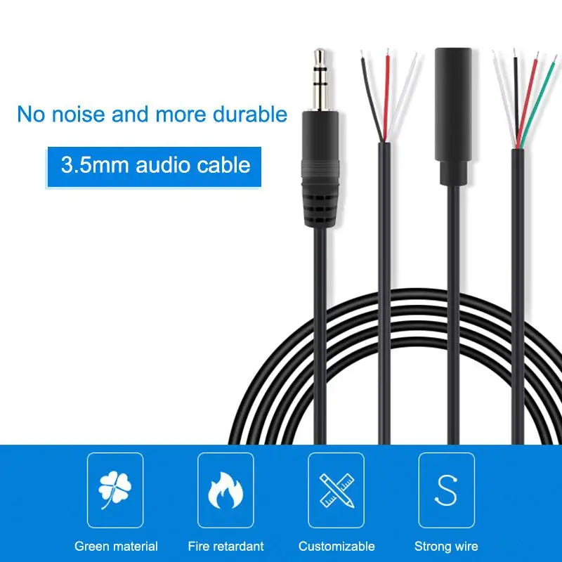 2PCS 2.5mm 3.5mm Mono Stereo Jack Connector AUX Soldering Adapter Audio Jack Adapter Babs