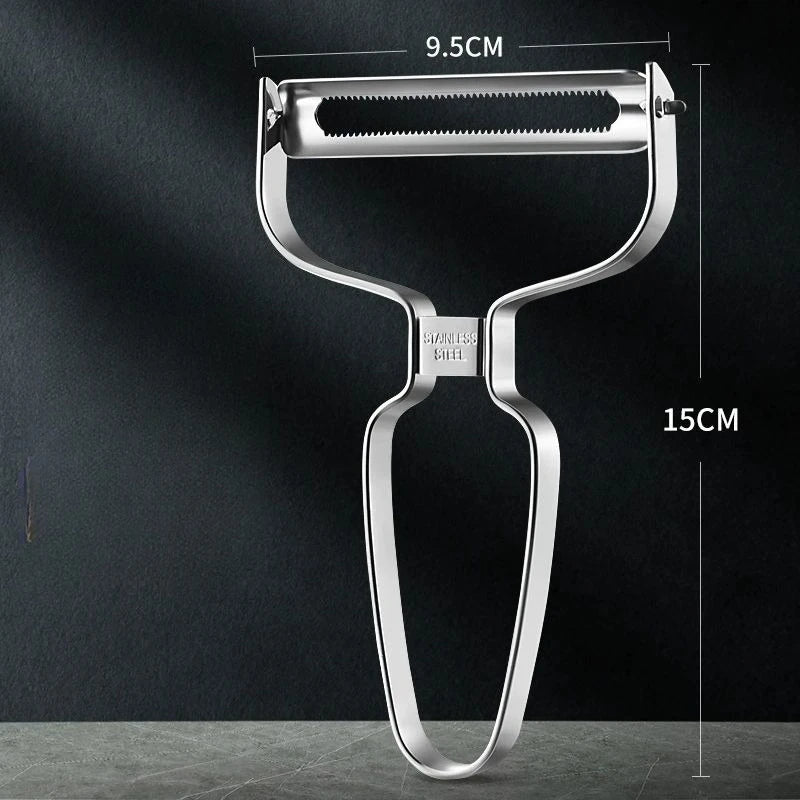 Wide Mouth Stainless Steel Vegetable Peeler & Slicer Vegetable Peeler Slicer Babs jagged-L
