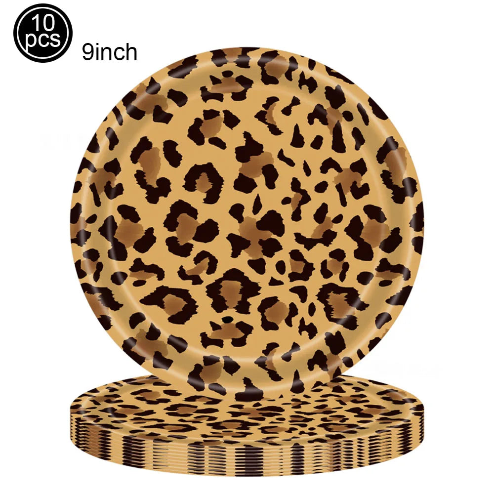 Leopard Print Foil Balloon Set – Safari Birthday Party Decor Party Foil Balloons Babs Olive As pictures show