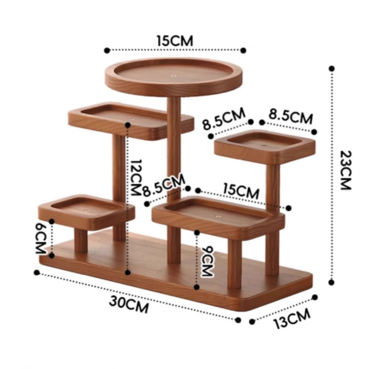 Wooden Display Riser Stand – Perfume, Figures & Doll Shelf Display Riser Shelf Babs Storage rack