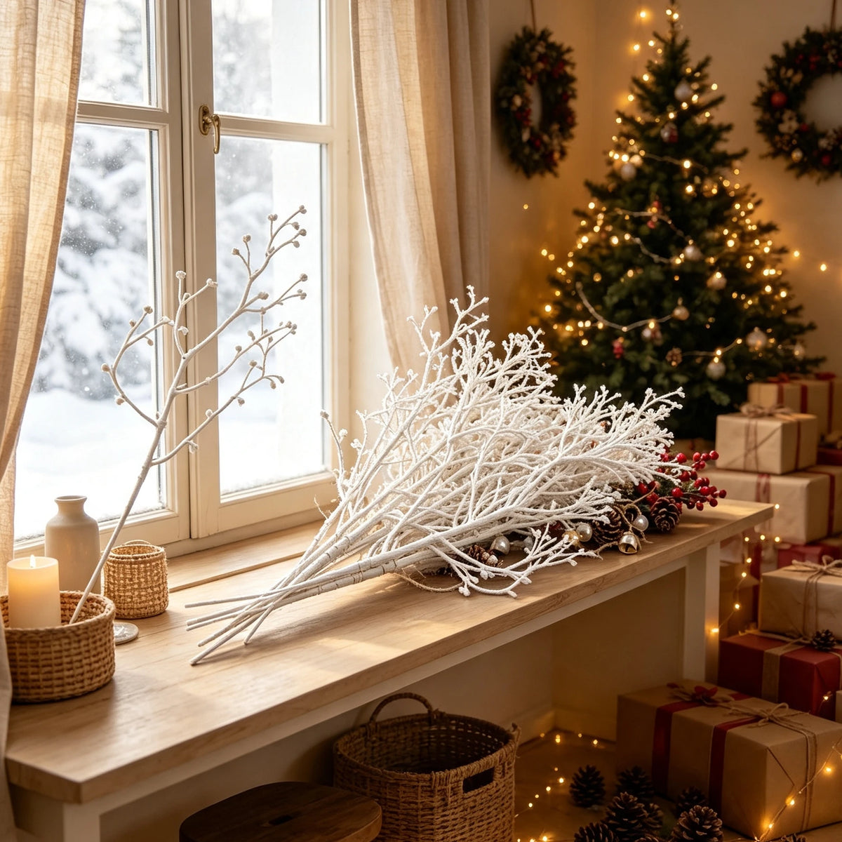 Artificial Rattan Branch Stems – Wedding, Christmas & Home Décor Artificial Branch Decor Babs