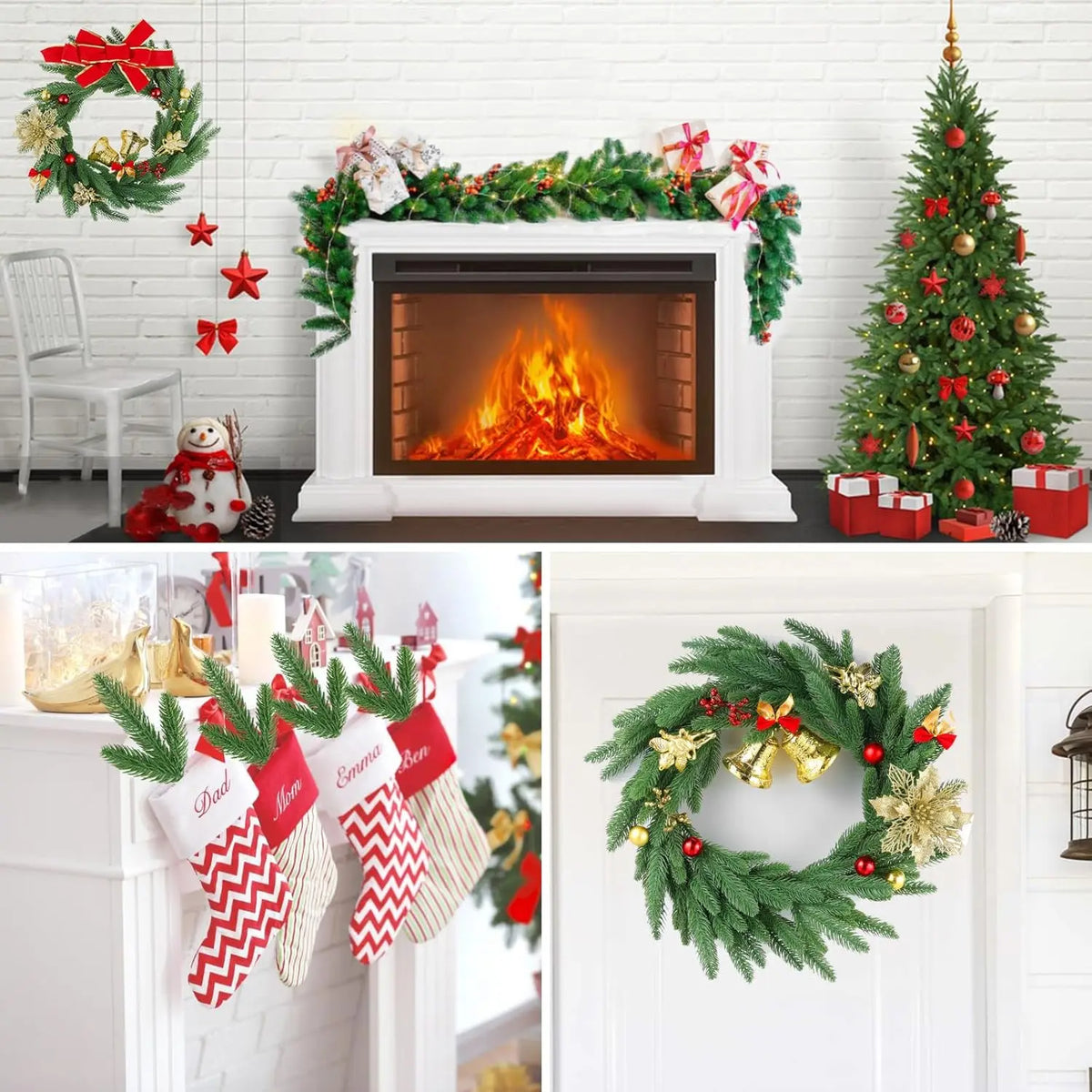 50/100pcs Artificial Holly Berry Branches | Christmas & Wedding Decor Artificial Holly Branches Babs