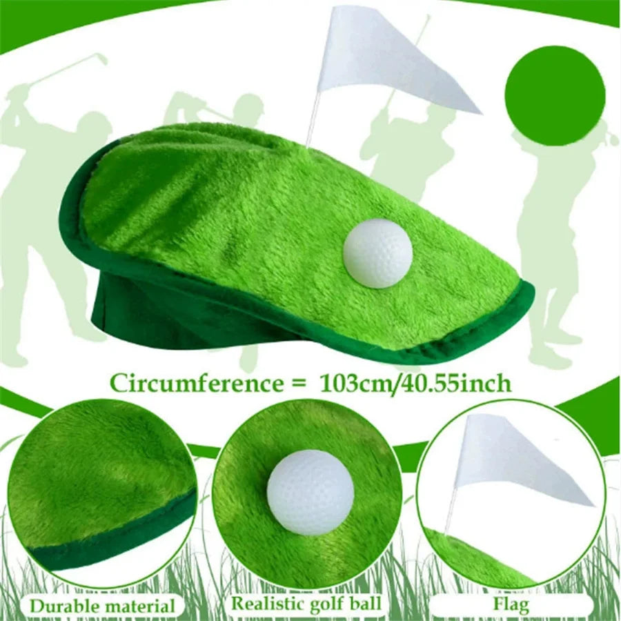 Golf Beret Cap with Golf Flag – Unisex Knit Headwear Golf Beret Cap Babs