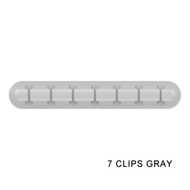 Silicone USB Cable Organizer Clips & Desk Cable Winder Cable Organizer Clips Babs 7 CG