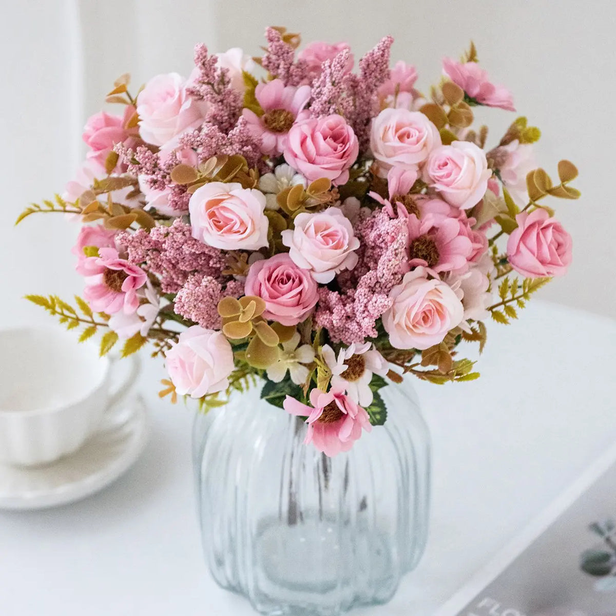 Artificial Silk Rose Bouquet – Wedding, Home & Party Décor Artificial Silk Flowers Babs
