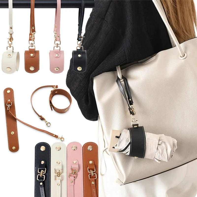 PU Leather Scarf Buckle Clip – Bag Hanger for Scarves & Hats Scarf Buckle Clip Babs