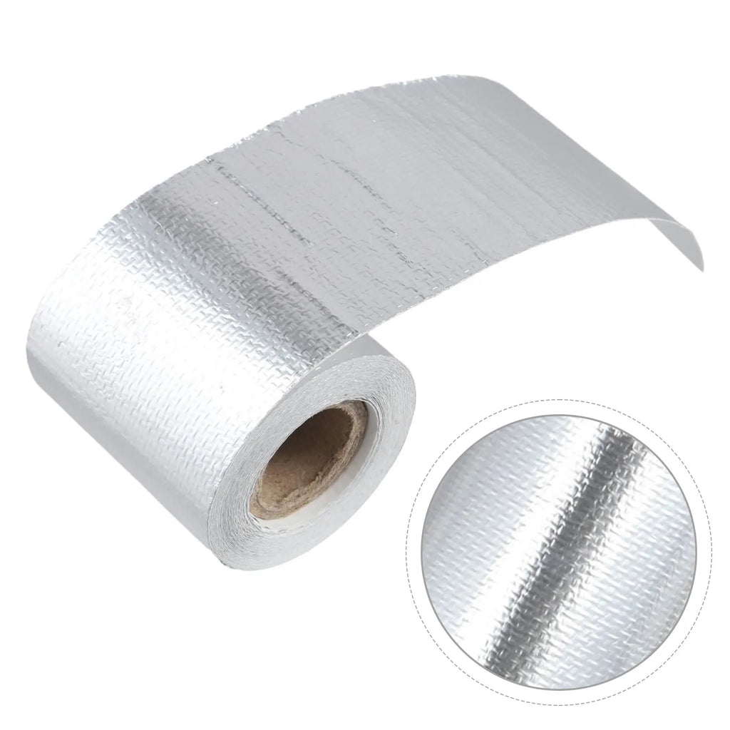 5M Aluminum Foil Heat Shield Tape – Car Exhaust Header Wrap Exhaust Heat Wrap Tape Babs