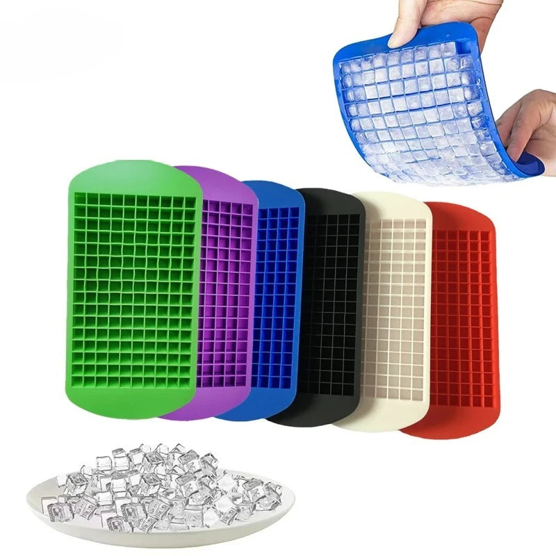 160-Grid Silicone Mini Ice Cube Tray – 1cm Small Ice Mold Silicone Ice Tray Babs