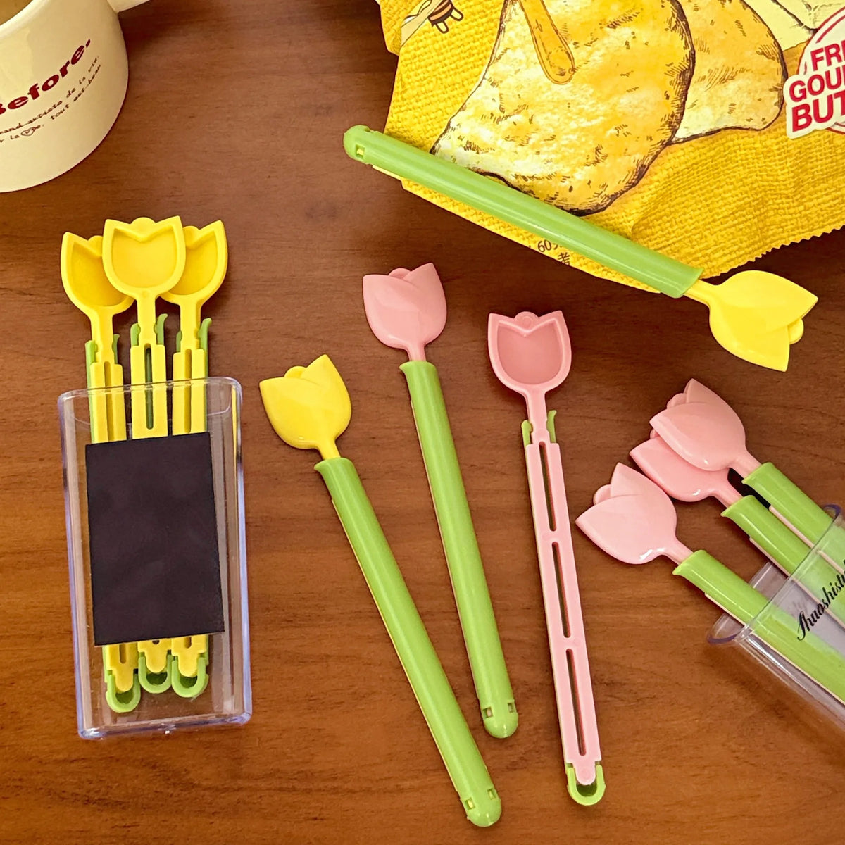 5-Pack Tulip Magnetic Bag Clips – Airtight Snack Sealer Food Storage Clips Babs