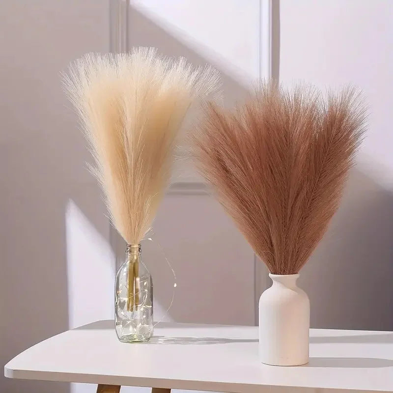10-Piece Artificial Pampas Grass Bouquet – Boho Home Decor Artificial Floral Bouquet Babs