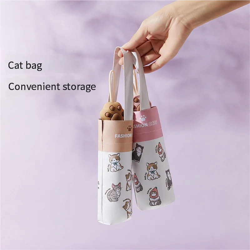 UV Folding Umbrella – Cute Cat Claw Handle | Sun Protection UV Folding Umbrella Babs