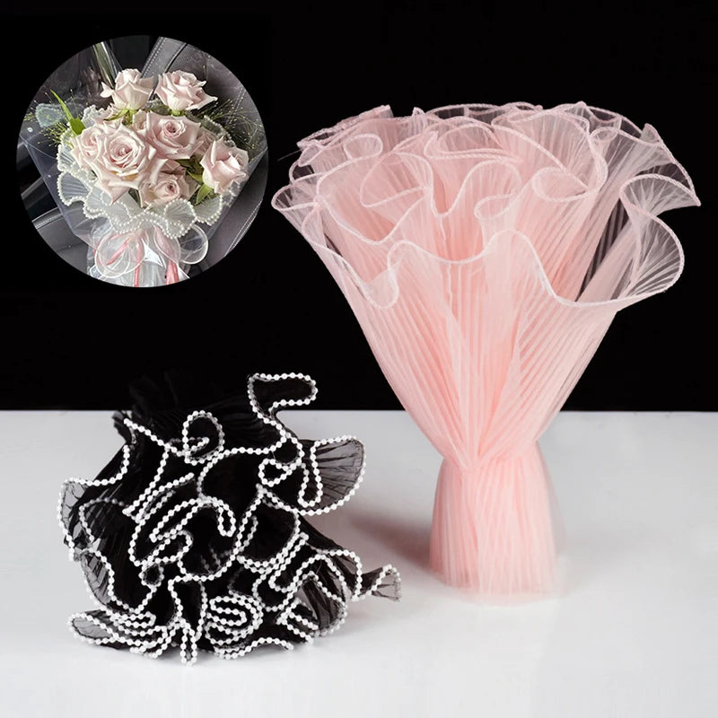 4 Yards Flower Wrapping Lace Mesh Yarn | Bouquet Gift Packaging Gift Wrapping Yarn Babs