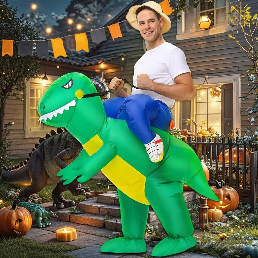 Inflatable T-Rex Dinosaur Costume for Kids & Adults | Halloween Inflatable Costume Babs