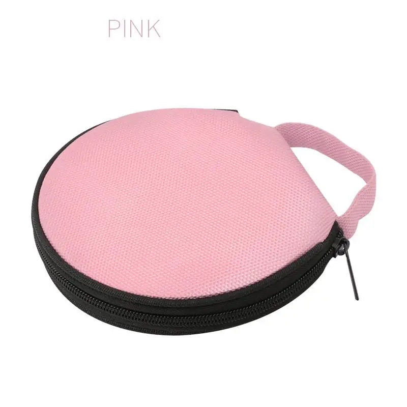 Round Oxford Cloth Portable Zippered Storage Case Organizer Portable Storage Case Babs Pink