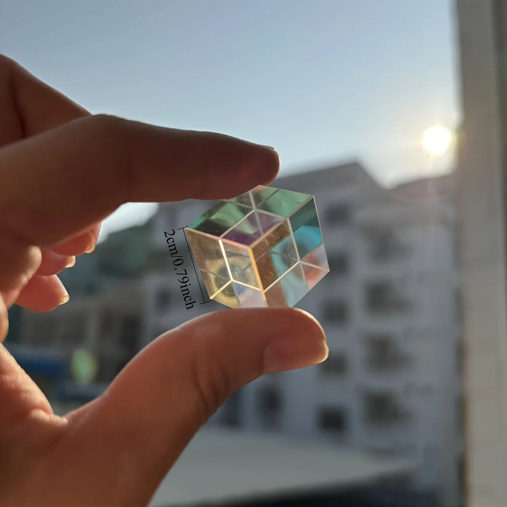 Optical Glass X-Cube RGB Beam Splitter Prism | Physics Gift Educational Science Prism Babs