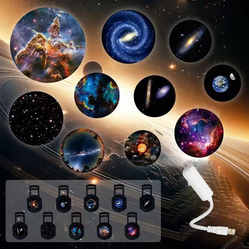 USB Star Projector Night Light – Galaxy, Ocean & Sky Modes Star Projector Lamp Babs