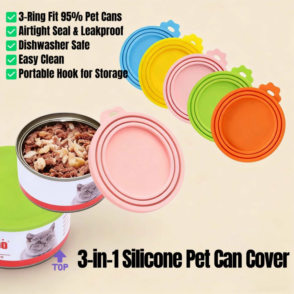 3-in-1 Silicone Pet Can Cover – BPA Free Leakproof Lid for Dogs & Cats Pet Can Cover Babs