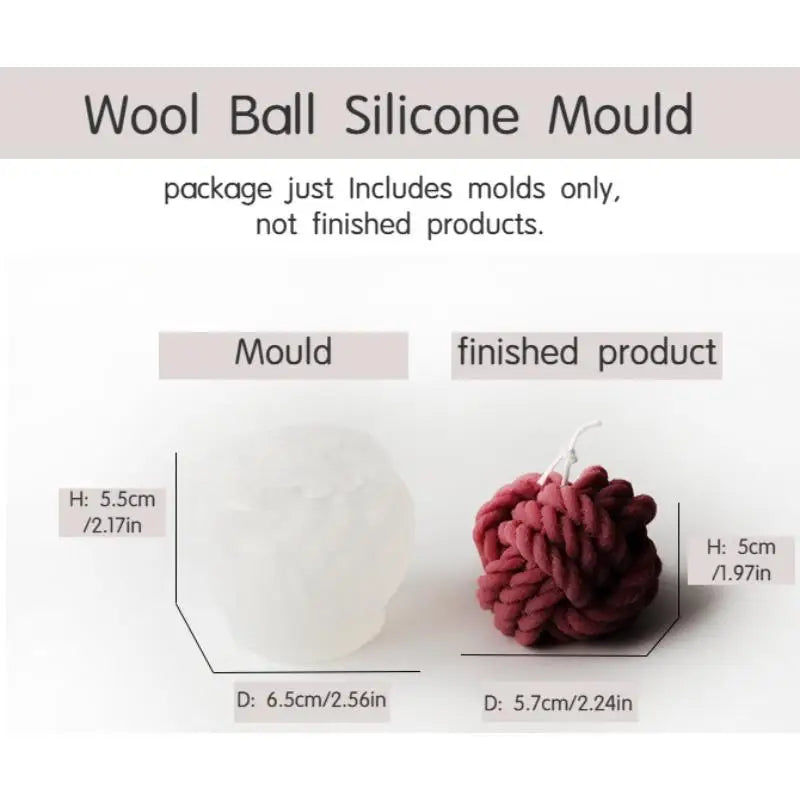 3D Woolen Ball Silicone Mold for Candles & Soap – DIY Craft Silicone Candle Mold Babs