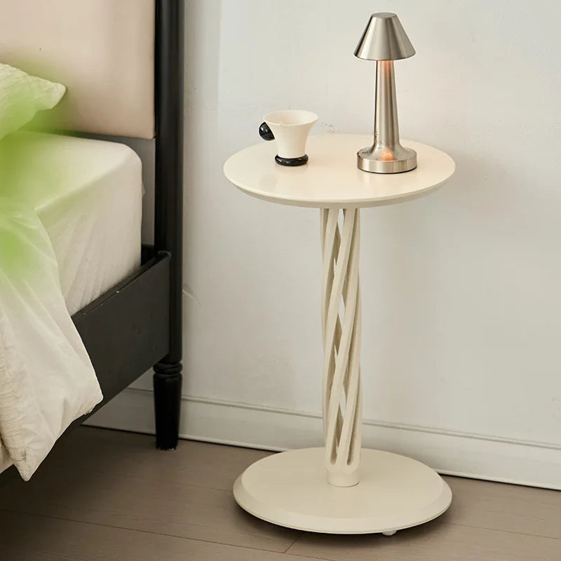Modern Round Wooden Side Table – Minimalist Bedside Coffee Table Wooden Side Table Babs
