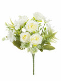 Artificial Silk Rose Bouquet – Wedding & Home Décor Artificial Flower Bouquet Babs WHITE 3 pcs