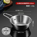 304 Stainless Steel Korean Bowl with Handle – Gold Finish Stainless Steel Bowl Babs Silver-5