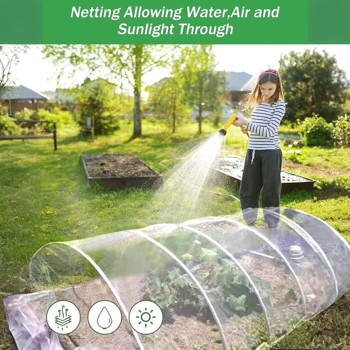 10×50 FT Garden Mesh Netting – Pest Barrier Plant Cover Garden Mesh Netting Babs
