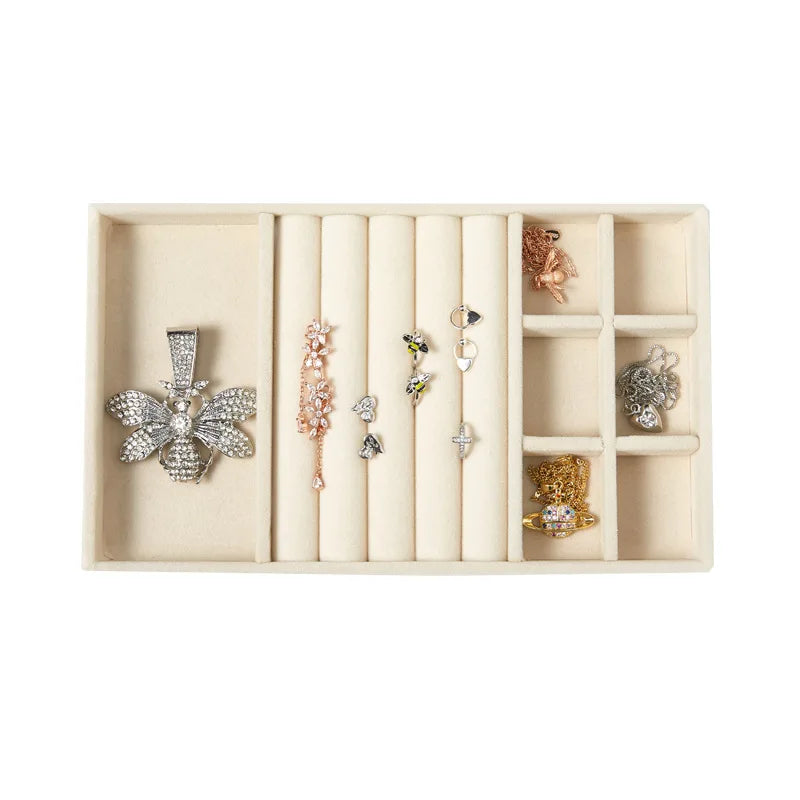 Velvet Jewelry Display Tray – Ring, Earring & Necklace Box Jewelry Display Tray Babs
