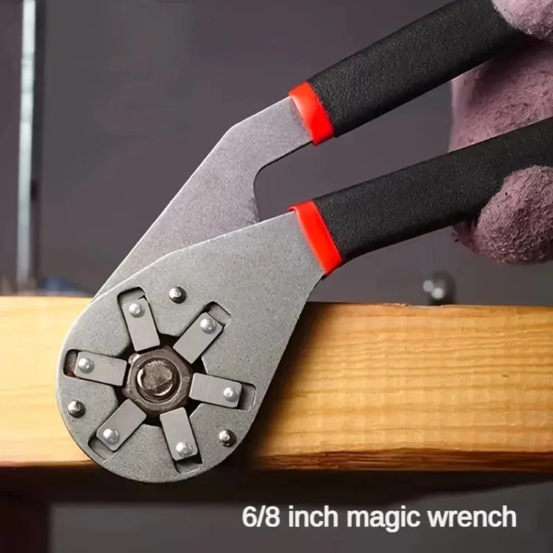Magic Adjustable Wrench 6 & 8 Inch Hex Socket Hand Tool Adjustable Socket Wrench Babs