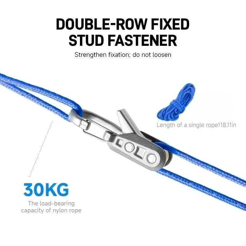 Rope Buckle Set with Lock Buckle – Camping & Outdoor Tie-Down Rope & Buckle Set Babs