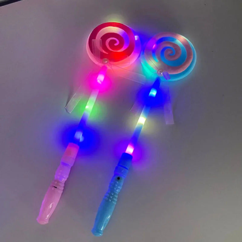 10pc LED Glow Lollipop Princess Wand Party Props – Set of 10 LED Party Wands Babs