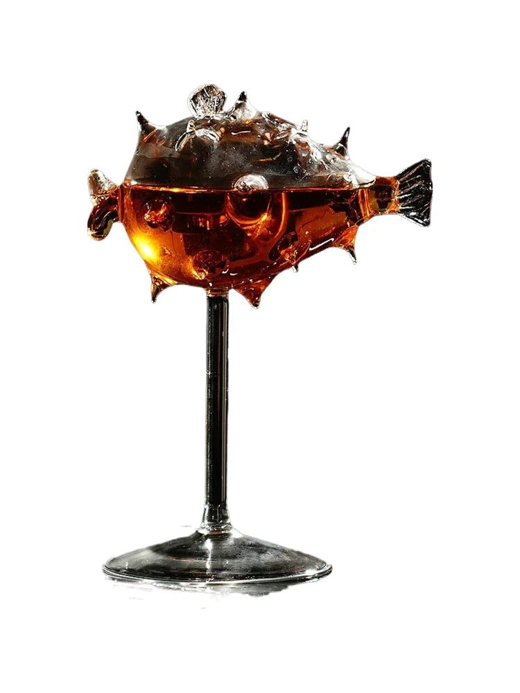 Puffer Fish Goblet – Novelty Cocktail & Wine Glass Novelty Wine Glass Babs Clear 195ml 150ml