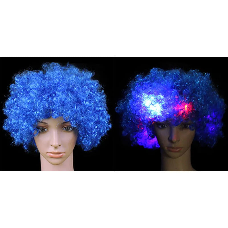 LED Light-Up Clown Headband Flashing Glow Party Accessory LED Party Headband Babs Blue
