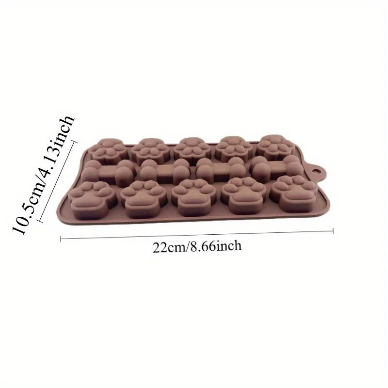 14-Grid Silicone Mold – Dog Bone & Cat Paw Baking Ice Tray Silicone Baking Mold Babs