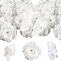 20/40pc Silk Rose Artificial Flower Heads for Wedding & Decor Artificial Flower Heads Babs WHITE 40 PCS