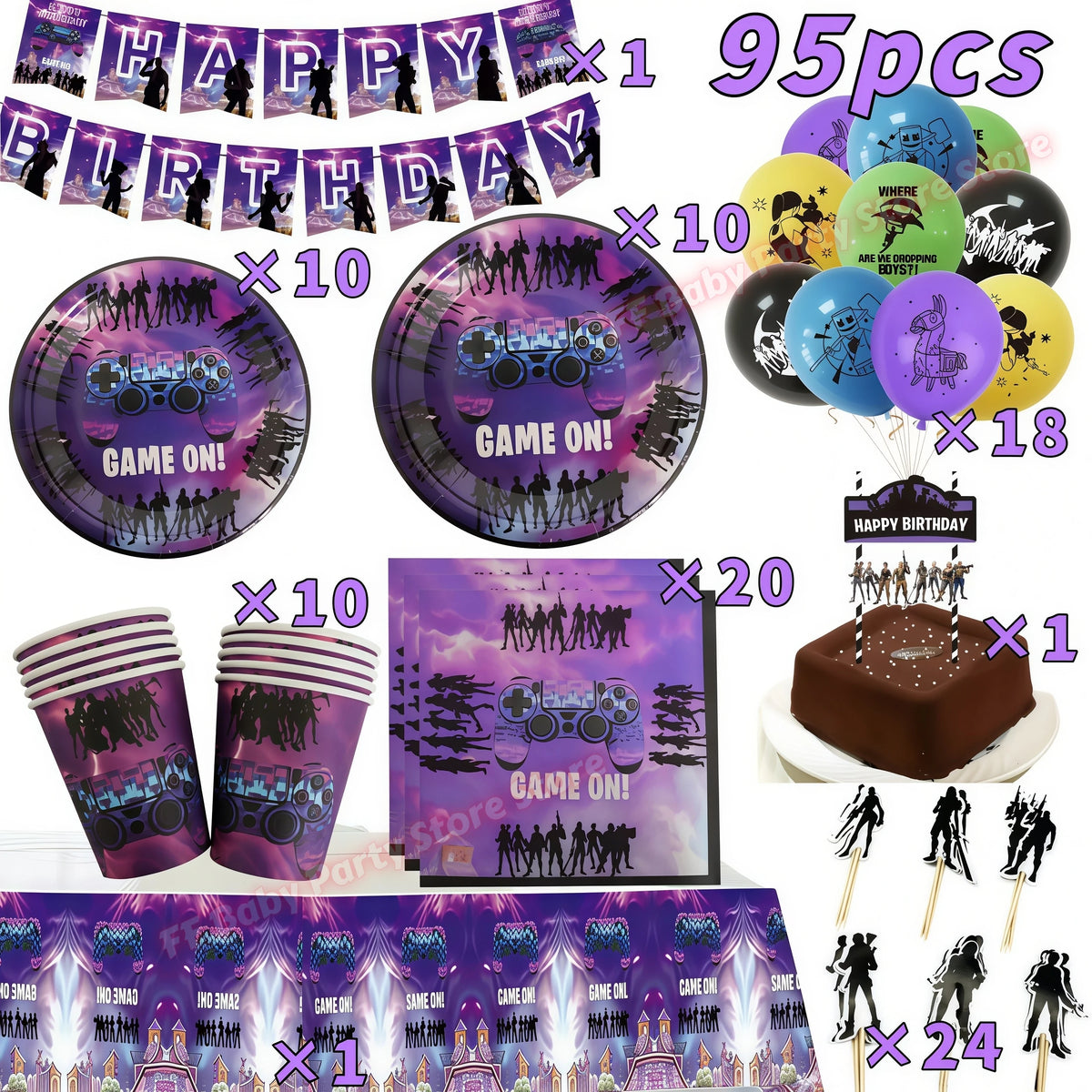 Video Game Birthday Party Supplies – Tableware, Balloons & Decor