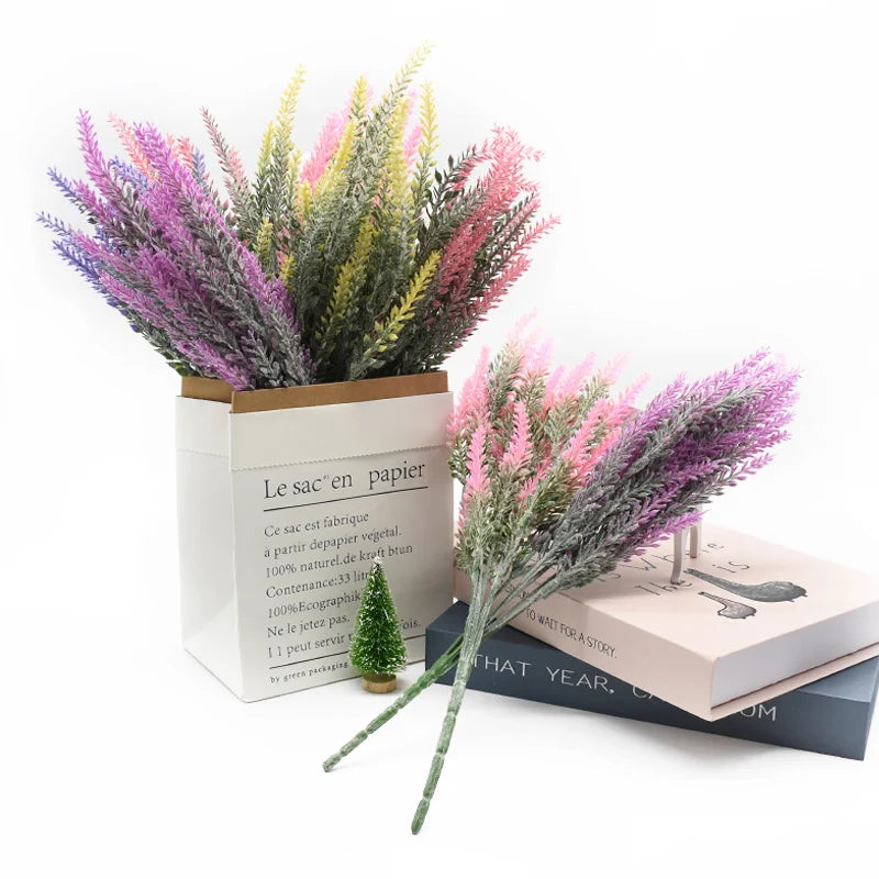 Artificial Lavender Bouquet 2/4pcs – Multicolor Faux Flowers Artificial Flower Bouquet Babs