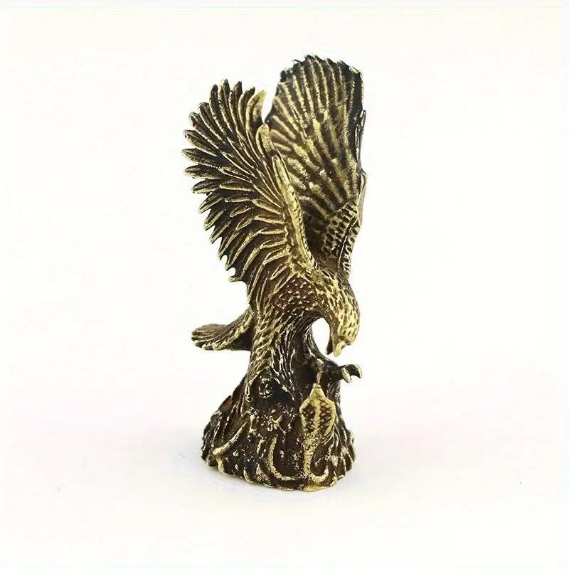 Antique Brass Flying Eagle Figurine | Copper Office Decor Gift Brass Figurine Babs