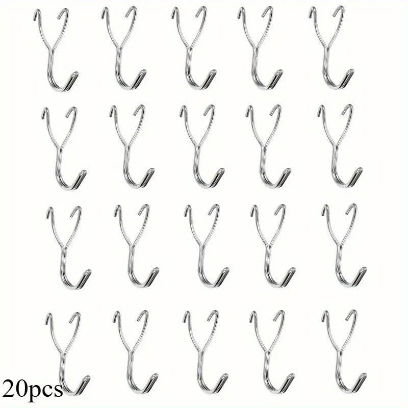 20-Pack Heavy Duty Stainless Steel Pegboard Hooks Pegboard Hooks Babs 20pcs