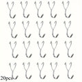 20-Pack Heavy Duty Stainless Steel Pegboard Hooks Pegboard Hooks Babs 20pcs