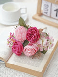 Silk Peony Artificial Flowers – Wedding, Home & DIY Decor Artificial Silk Flowers Babs color 6 1 PC