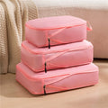 3-Piece Compression Packing Cubes – Travel Organizer & Toiletry Bag Travel Packing Cubes Babs Pink