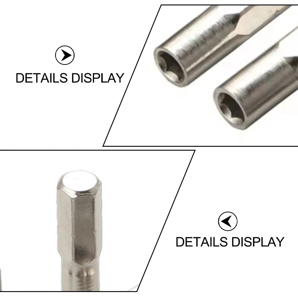 6-Pack 1/4" Hex to 4mm Bit Adapter Set | Carbon Steel Screwdriver Bit Adapter Babs
